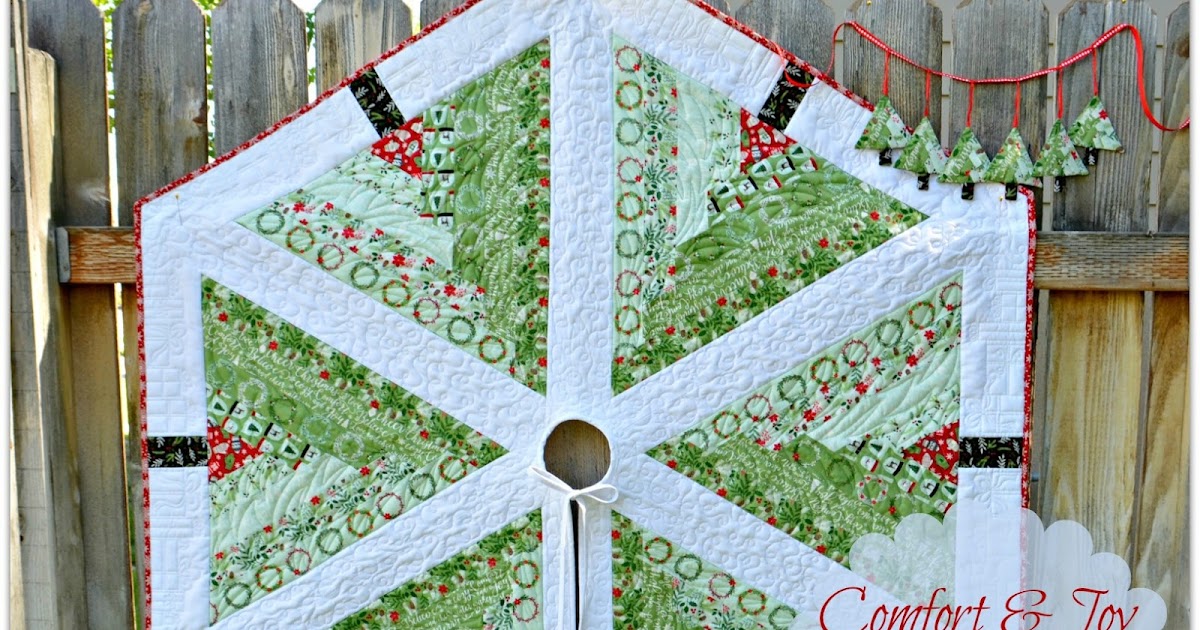 Quiltscapes Comfort Joy Fabric Tour Log Cabin Tree Christmas