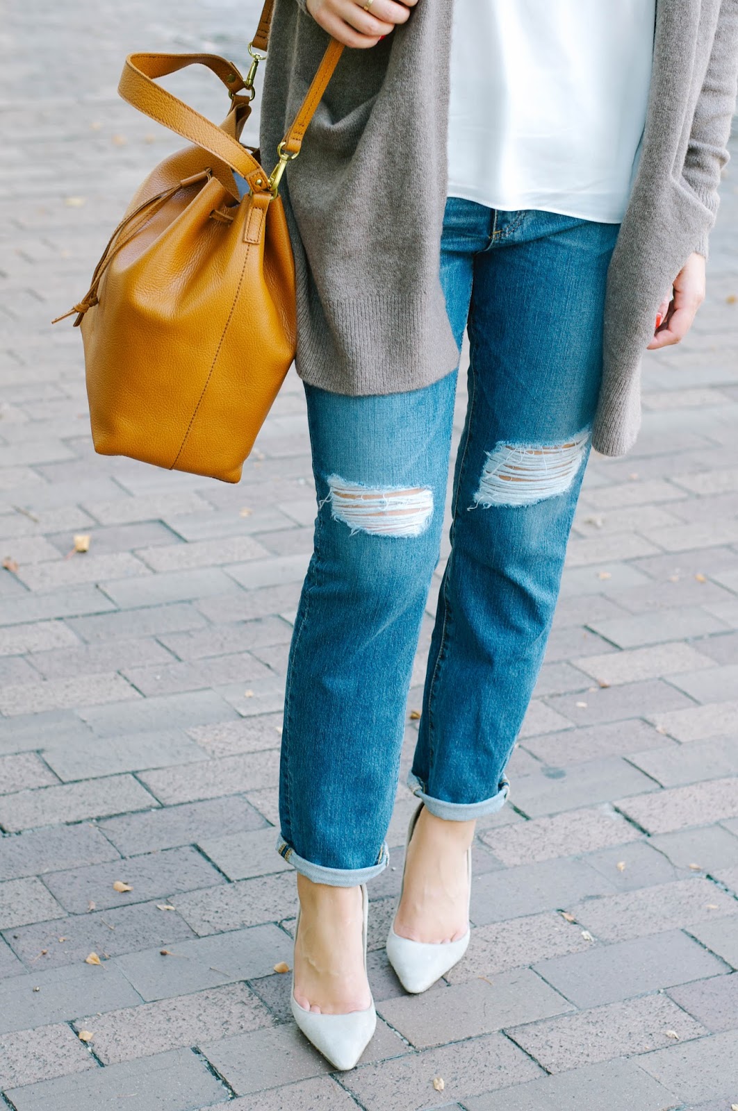 Summer Wind Long Cozy Cardigan and Boyfriend Jeans