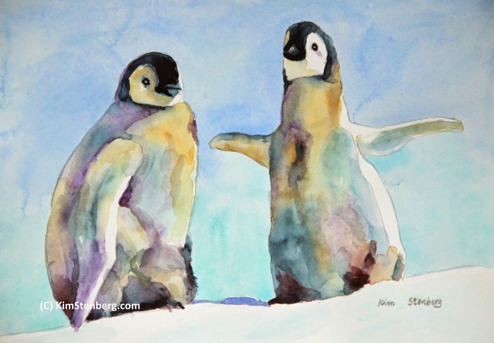 Про пингвинов снегирев занятие в старшей группе. Пингвин акварелью. Пингвин живопись масло. Пингвин гуашью. Пингвины иллюстрации художников.
