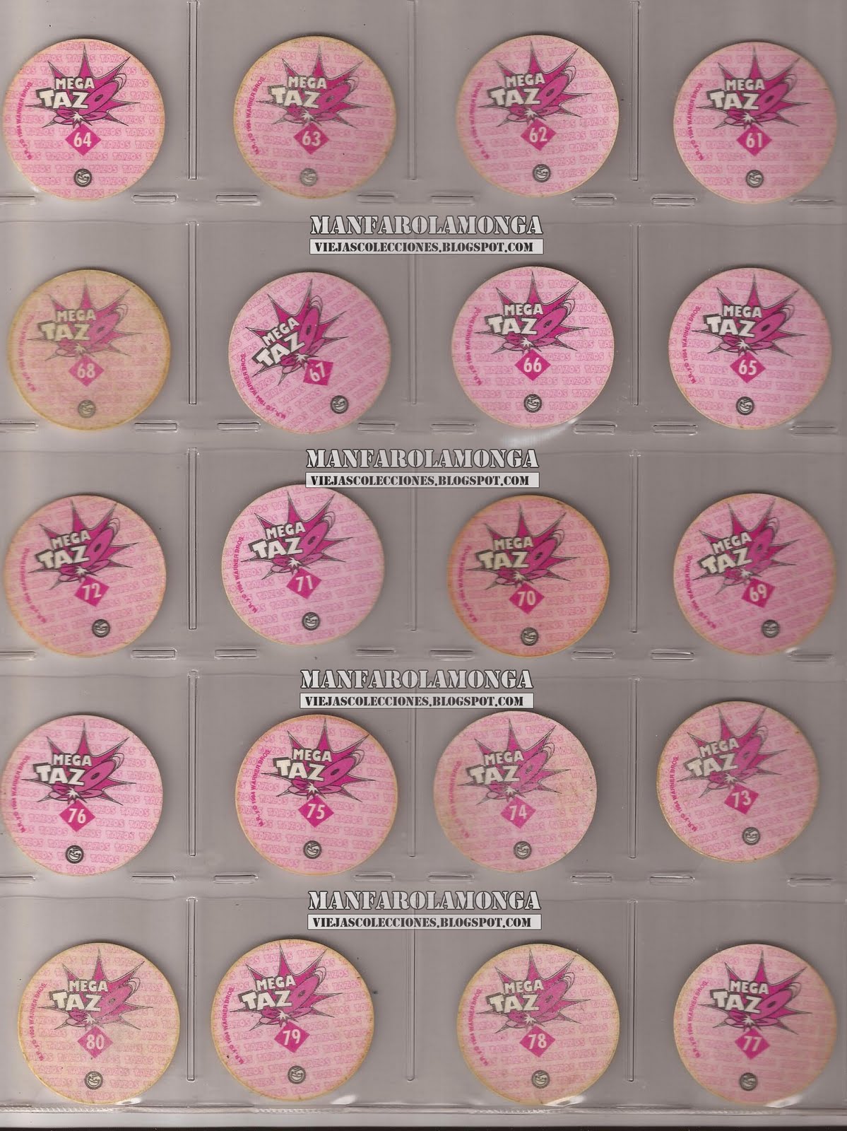 Viejas Colecciones: 1994-Tazos Looney Tunes