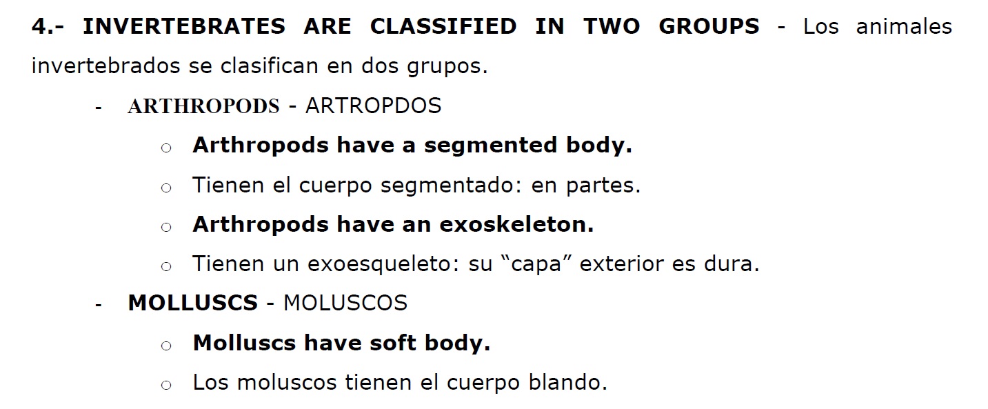 Seneca School Year 12 Science / English NS Animals Glossary