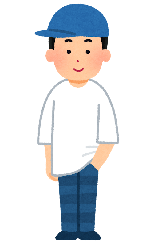 大きなサイズの服を着た人のイラスト 男性 かわいいフリー素材集 いらすとや