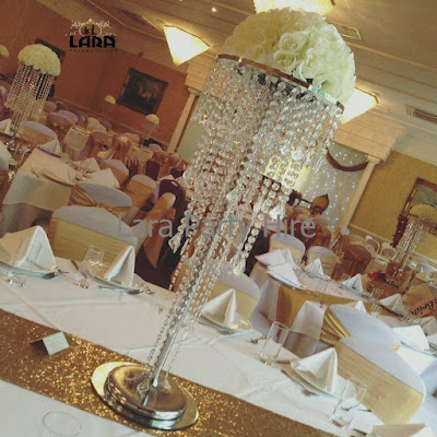 Lara Party Hire Crystal Chandelier Table Centerpiece 3 Tier 90cm Tall Crystal Chandelier Centrepiece 35cm Diameter Top Plate With Set Up 20