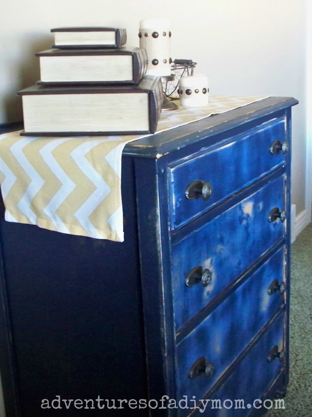 Distressed Blue Dresser Adventures of a DIY Mom