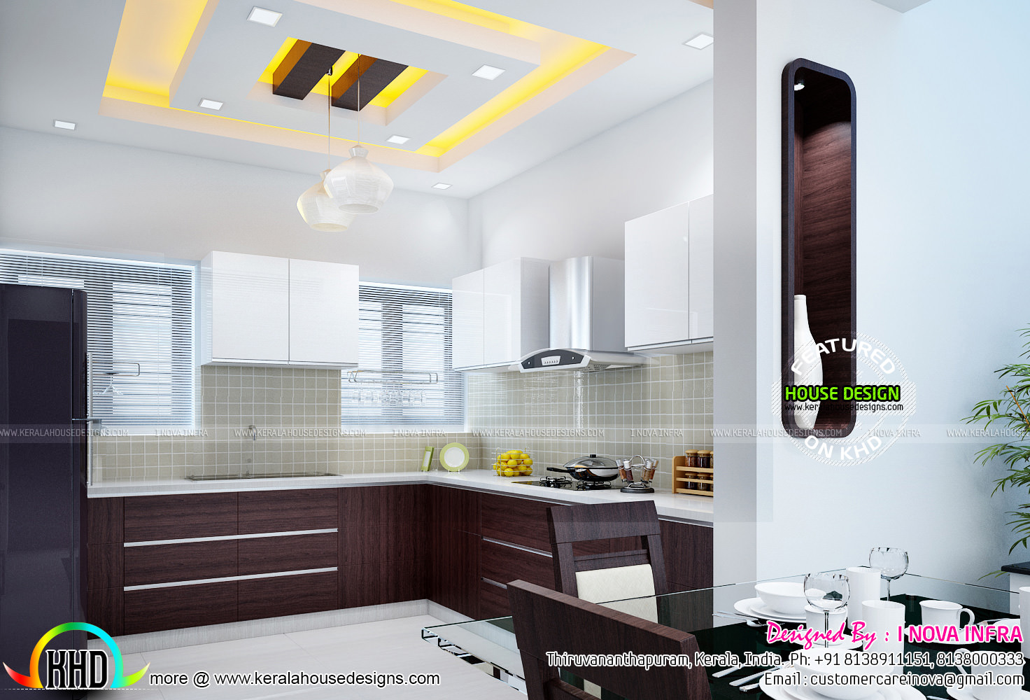 Kitchen interior works at Trivandrum Kerala Home Design and Floor