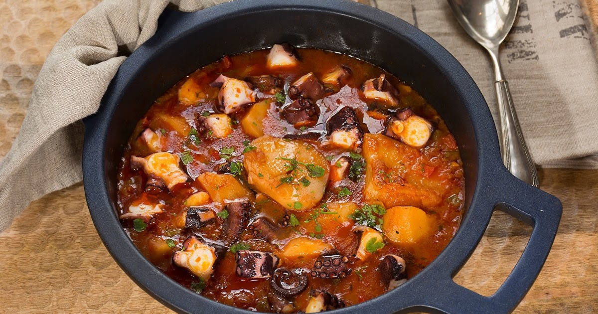 Ragoût de poulpe aux pommes de terre