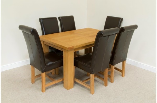 Beautiful examples of leather chairs for dining room!