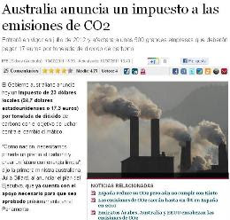 AUSTRALIA ANUNCIA UN IMPUESTO A LAS EMISIONES DE CO2