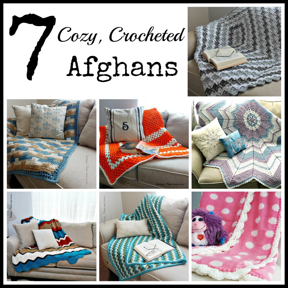 7 Wonderfully Cozy Crocheted Afghans | Vintage, Paint and more...