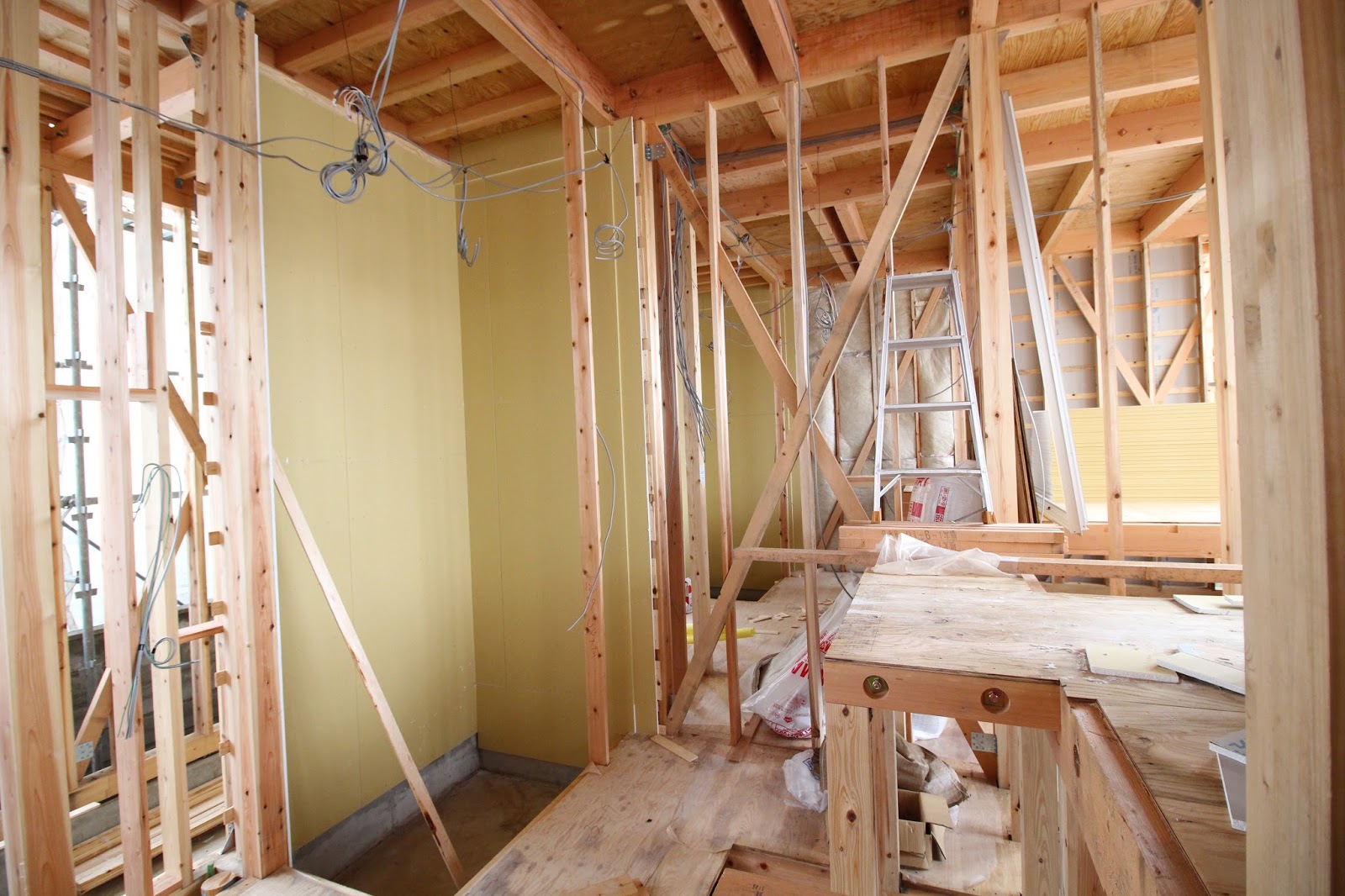 PIT HOUSE 建築プロセス: 界壁工事、始まる。
