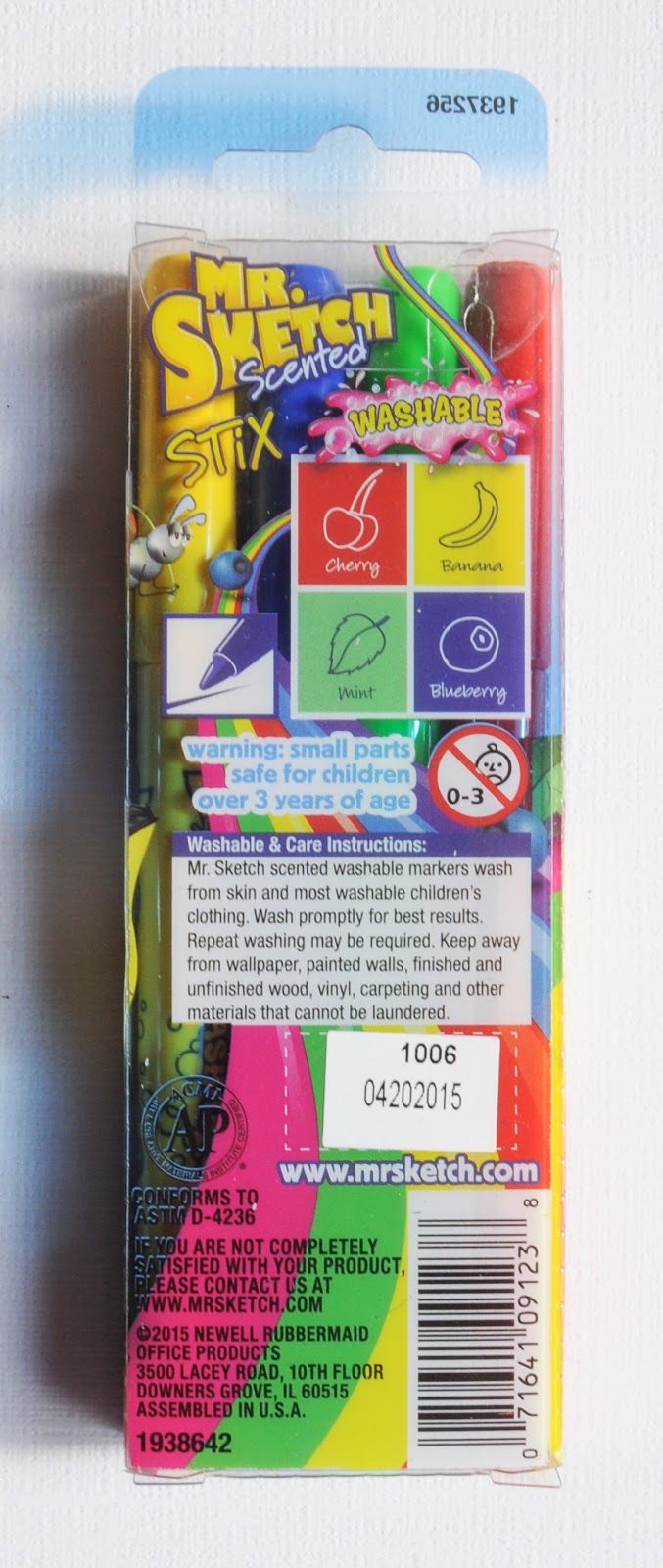 4 Count Mr Sketch Scented Washable Stix Markers What's Inside the Box