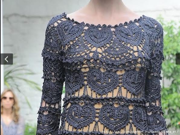 Outstanding Crochet: Blue Crochet Dress.