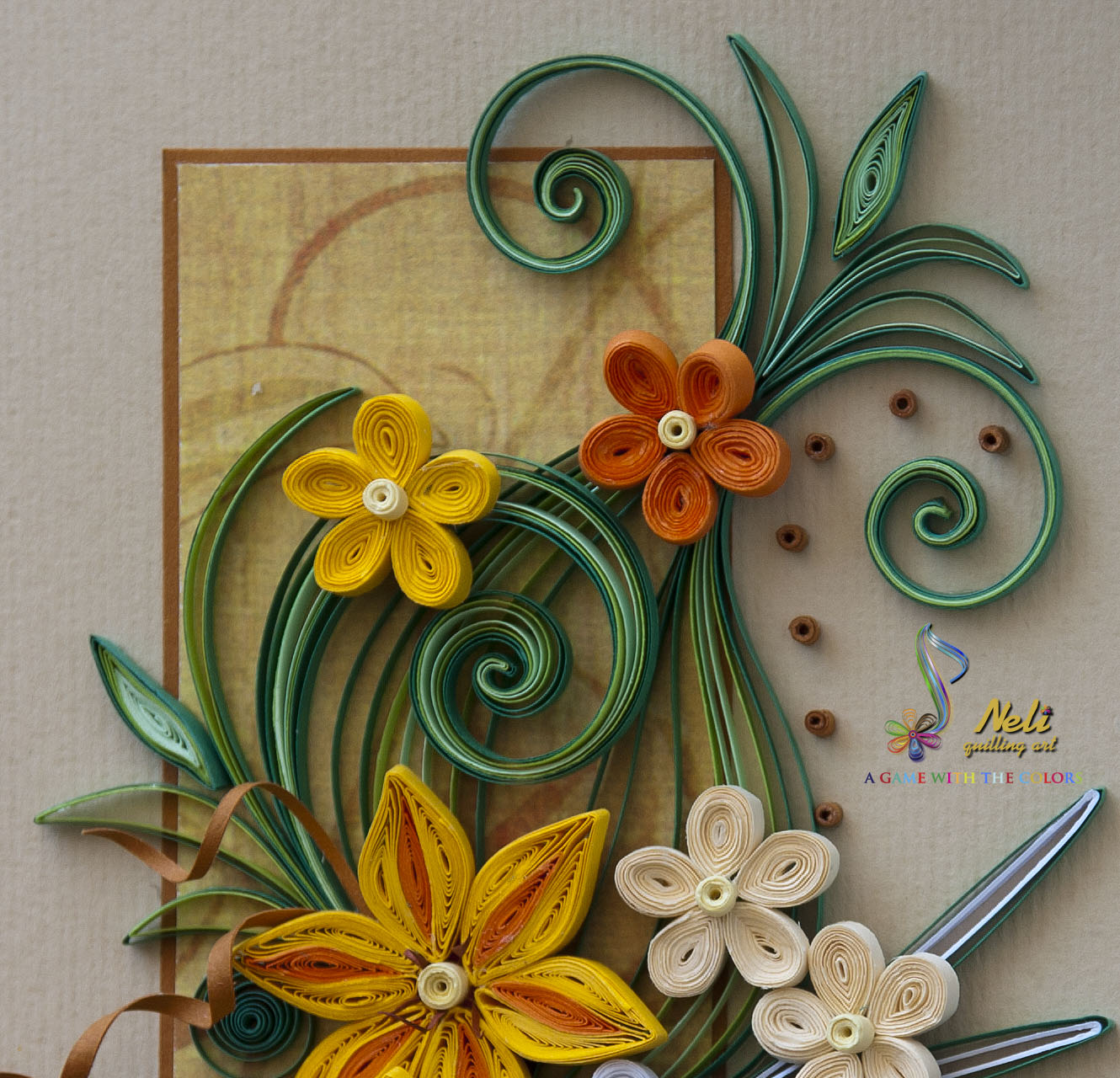 Neli Quilling Art Quilling card ( 10.5 cm 15 cm )