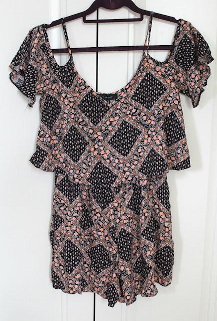 Off Shoulder Boho Playsuit