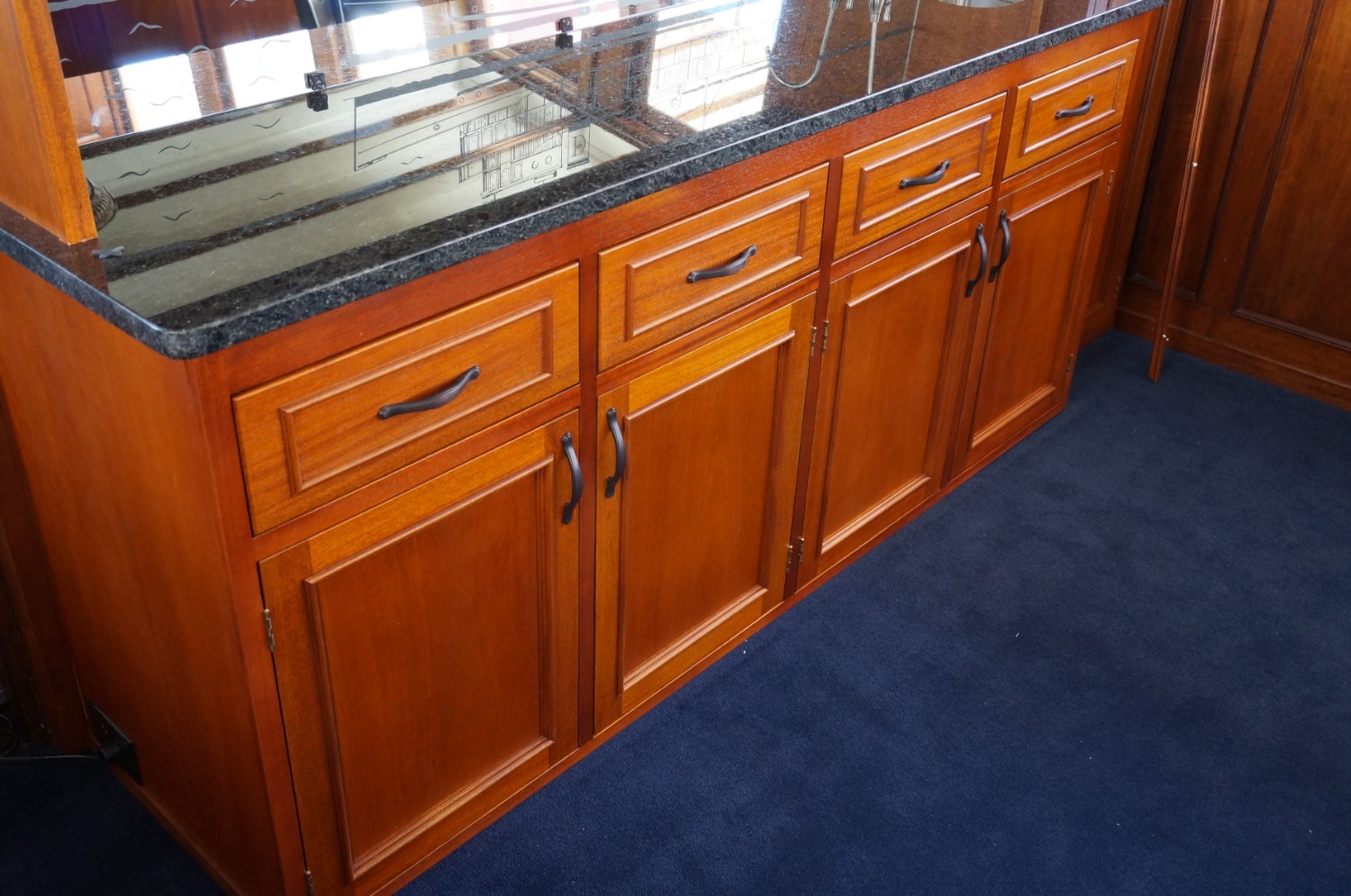 Lower cabinets detail on buffet