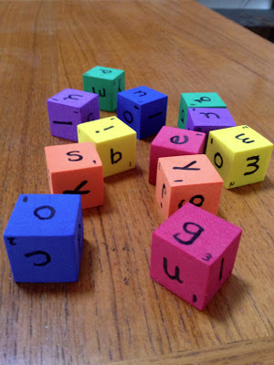 Do It Yourself letter cube game