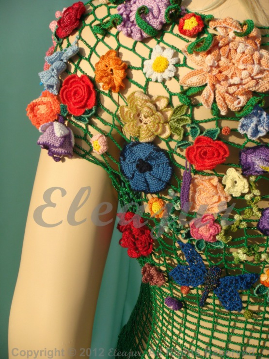 Ergahandmade Colorful Crochet Top With Flowers (Part 1)