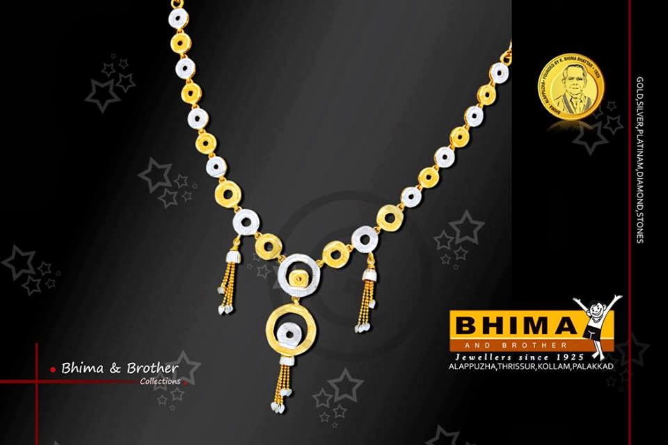 jewellery design pictures: 3 trendy gold sets by Bhima jewellers