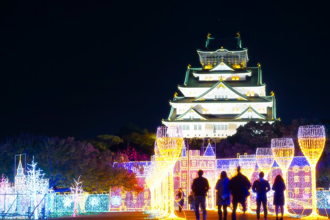 Sights, Events and Activities Info. in Osaka Osakajo Castle Illuminage