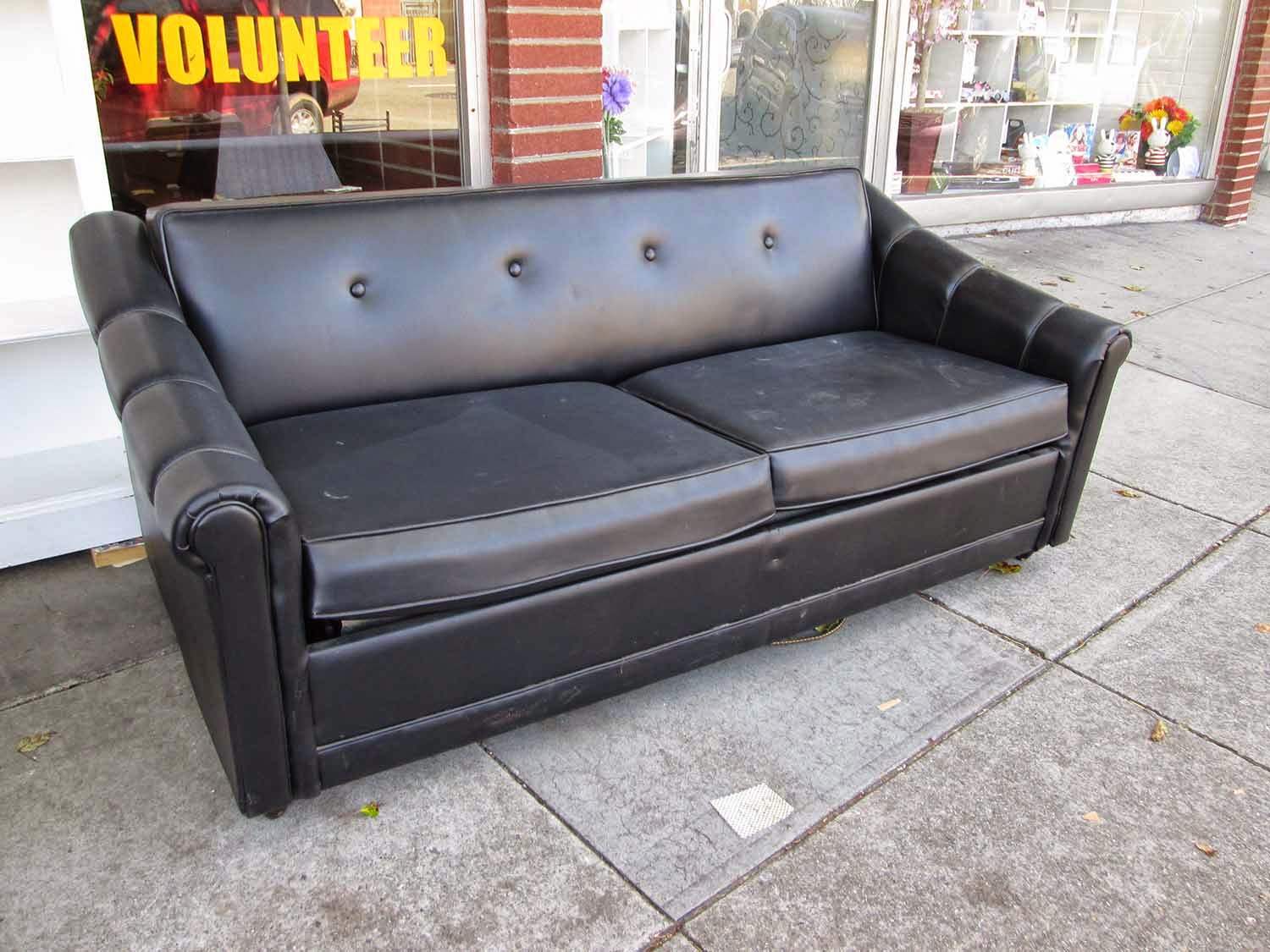 UHURU FURNITURE & COLLECTIBLES SOLD Authentic Vintage Vinyl Sofa