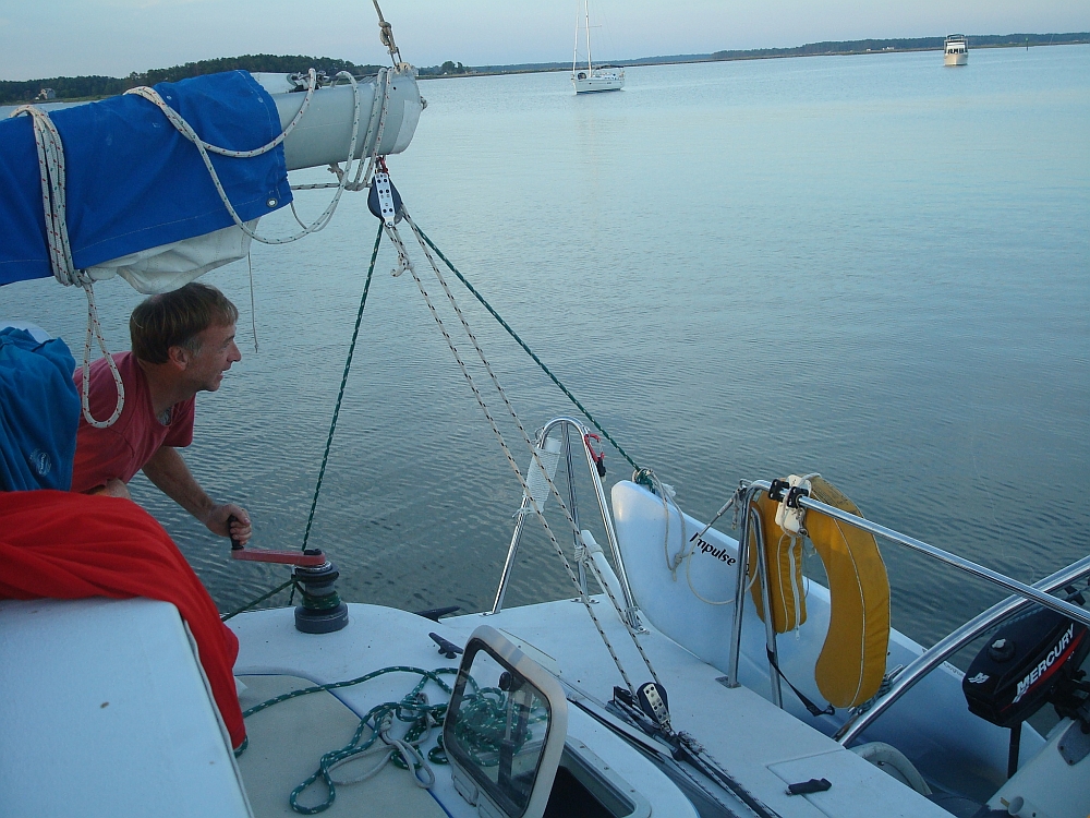 Sail Delmarva MOB Drills, Lifesling, and Climbing Equipment