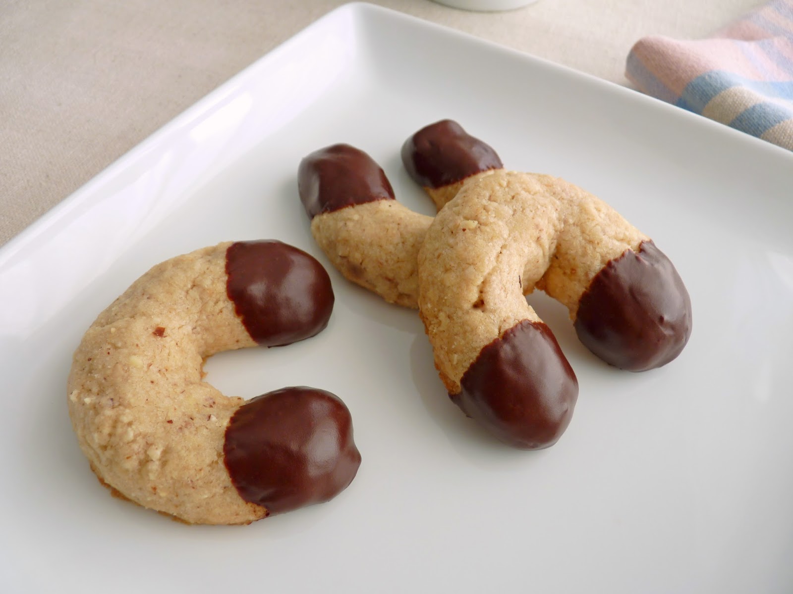 pastry studio Chocolate Dipped Almond Horseshoe Cookies