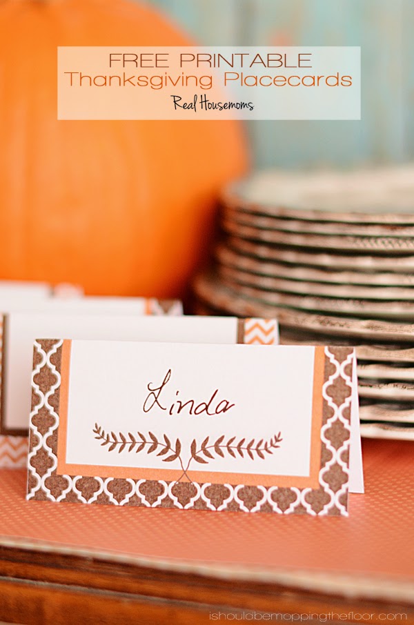 Free printable Thanksgiving place cards
