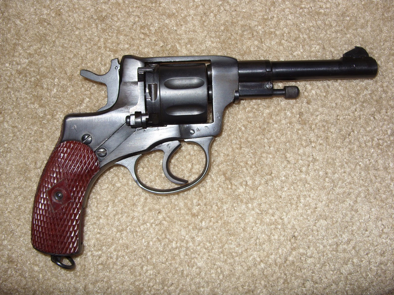 on target shooter nz Nagant 1895 Revolver Showed Hammer Safety To S&W