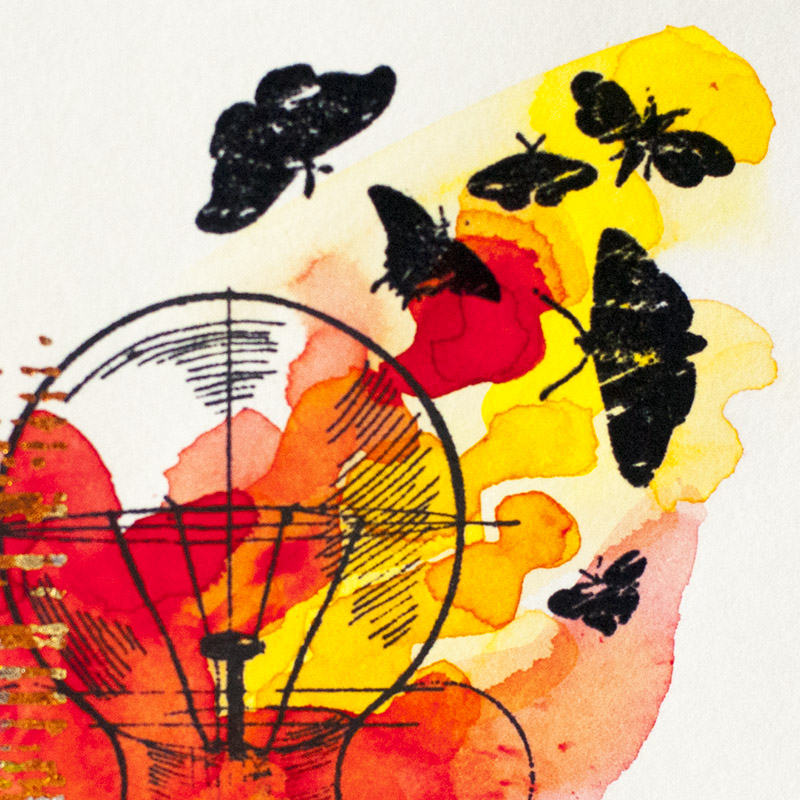 Using Foil Flakes for CAS Cards Sweet Kobylkin