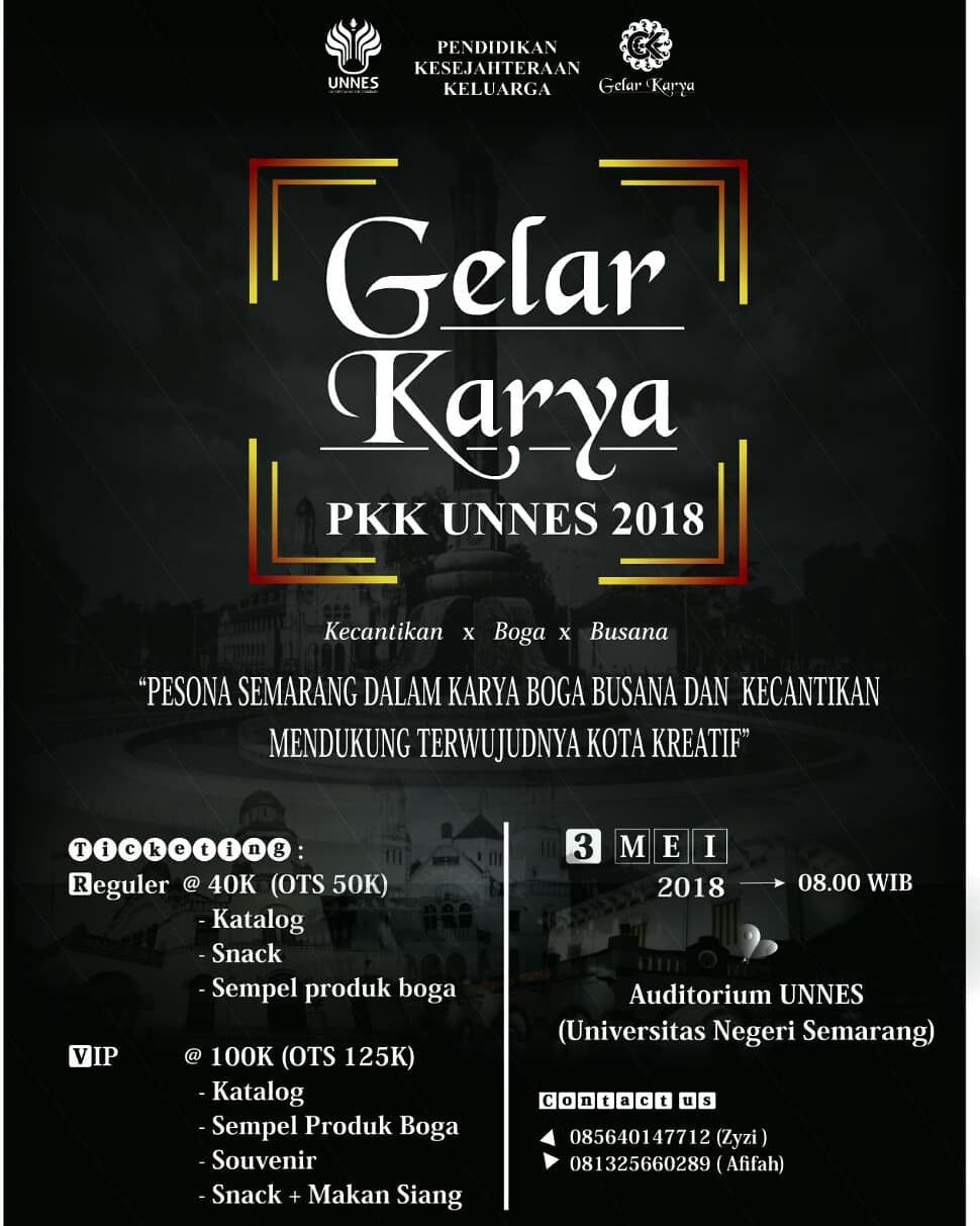 Gelar Karya Pkk Unnes 2018 Info Acara Terlengkap Unnes