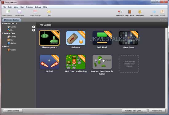 stencyl bar when test game stencyl bar when test game