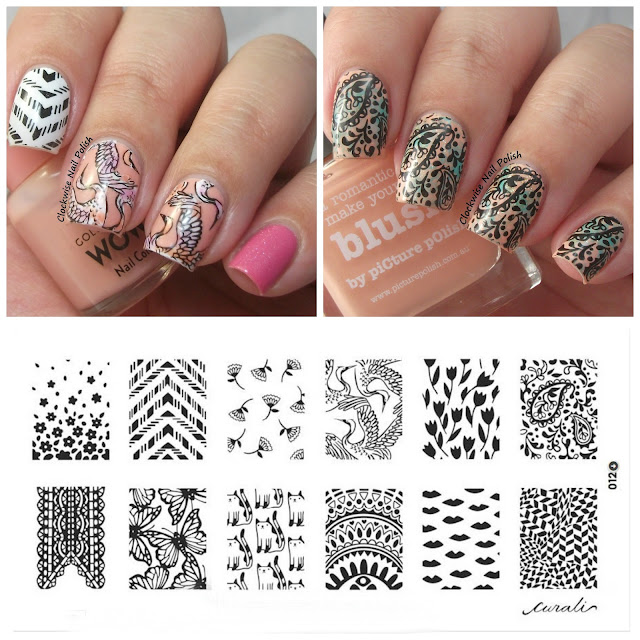 The Clockwise Nail Polish: Curali 012 Boho Stamping Plate Review