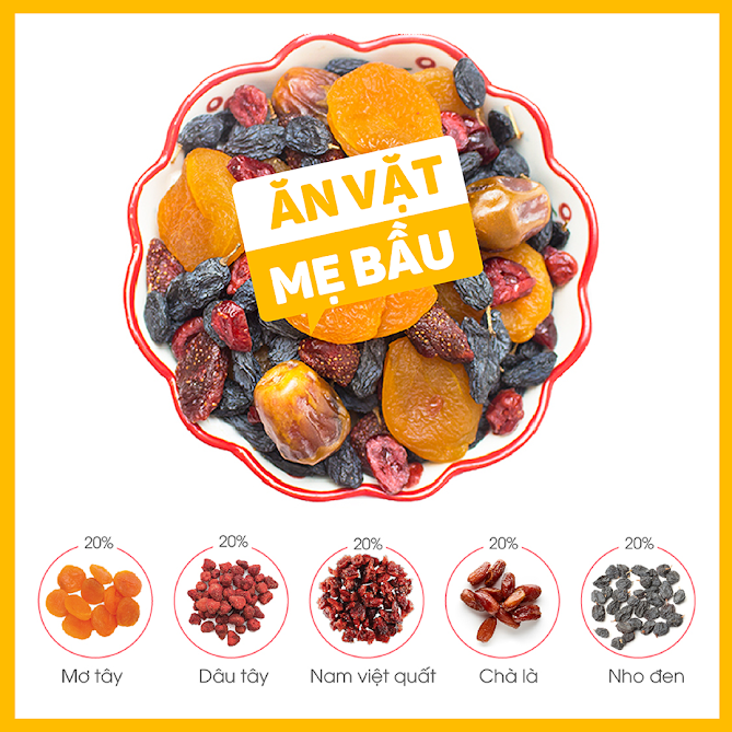 [A36] Combo Mixnuts + Mixfruits cho Bà Bầu dinh dưỡng