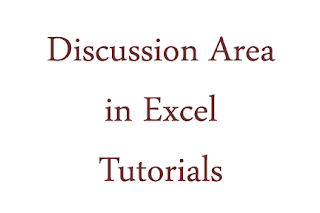 Discussion Area in Excel Tutorials