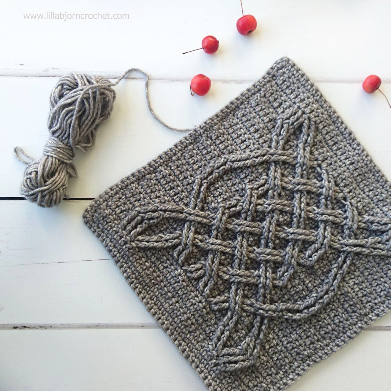Squares and Cables… wip in progress LillaBjörn's Crochet World