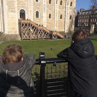 Boys at the Tower of London