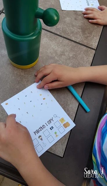 Pirate I Spy cards are fun counting practice for kids. I love that there is a free printable!