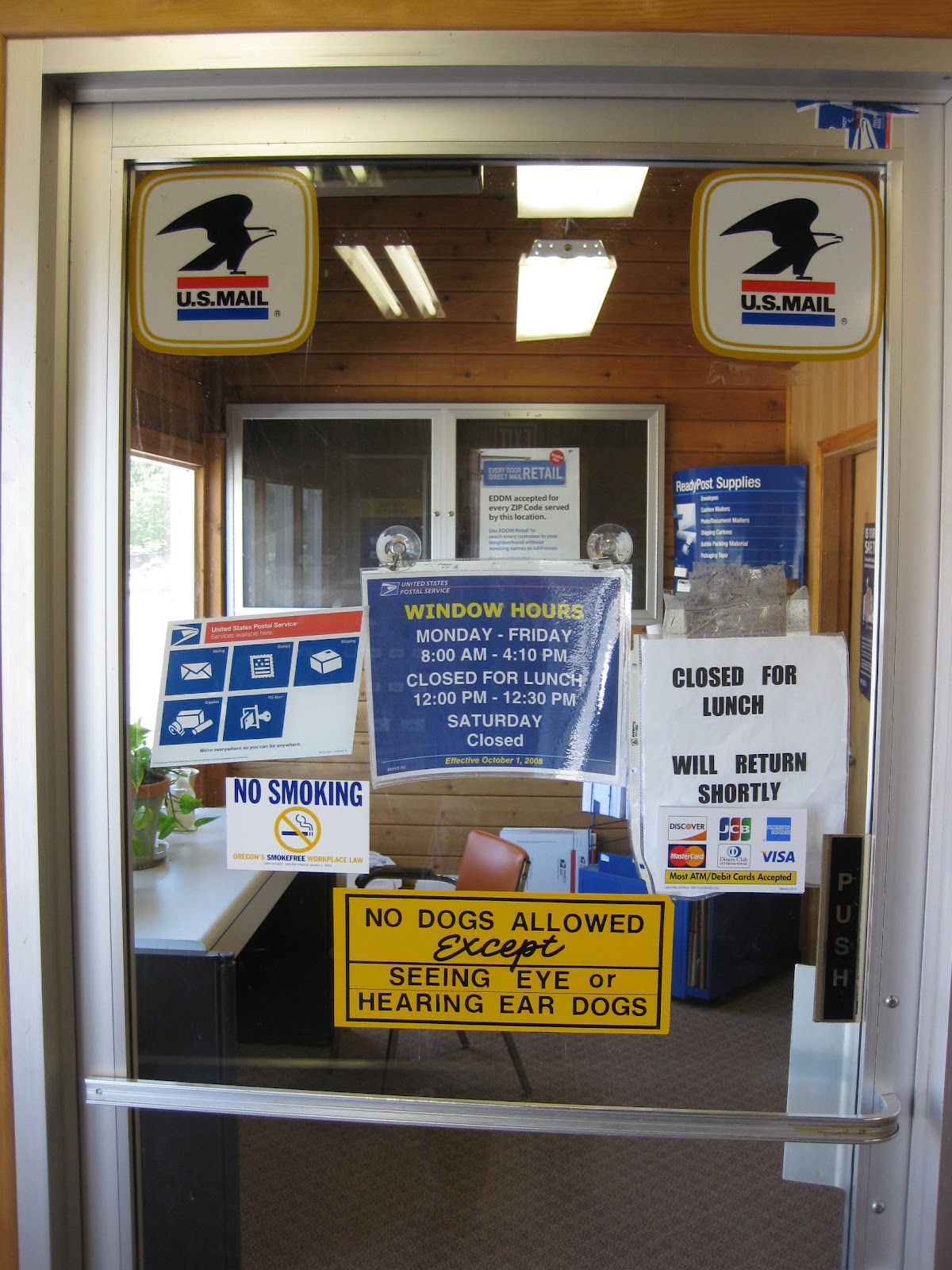 Northwest Motorcycle Rides and Oregon Rural Post Office Visits Rufus