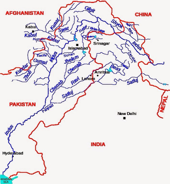 The Indus Basin. kmhkmh / wiki, CC BY-SA