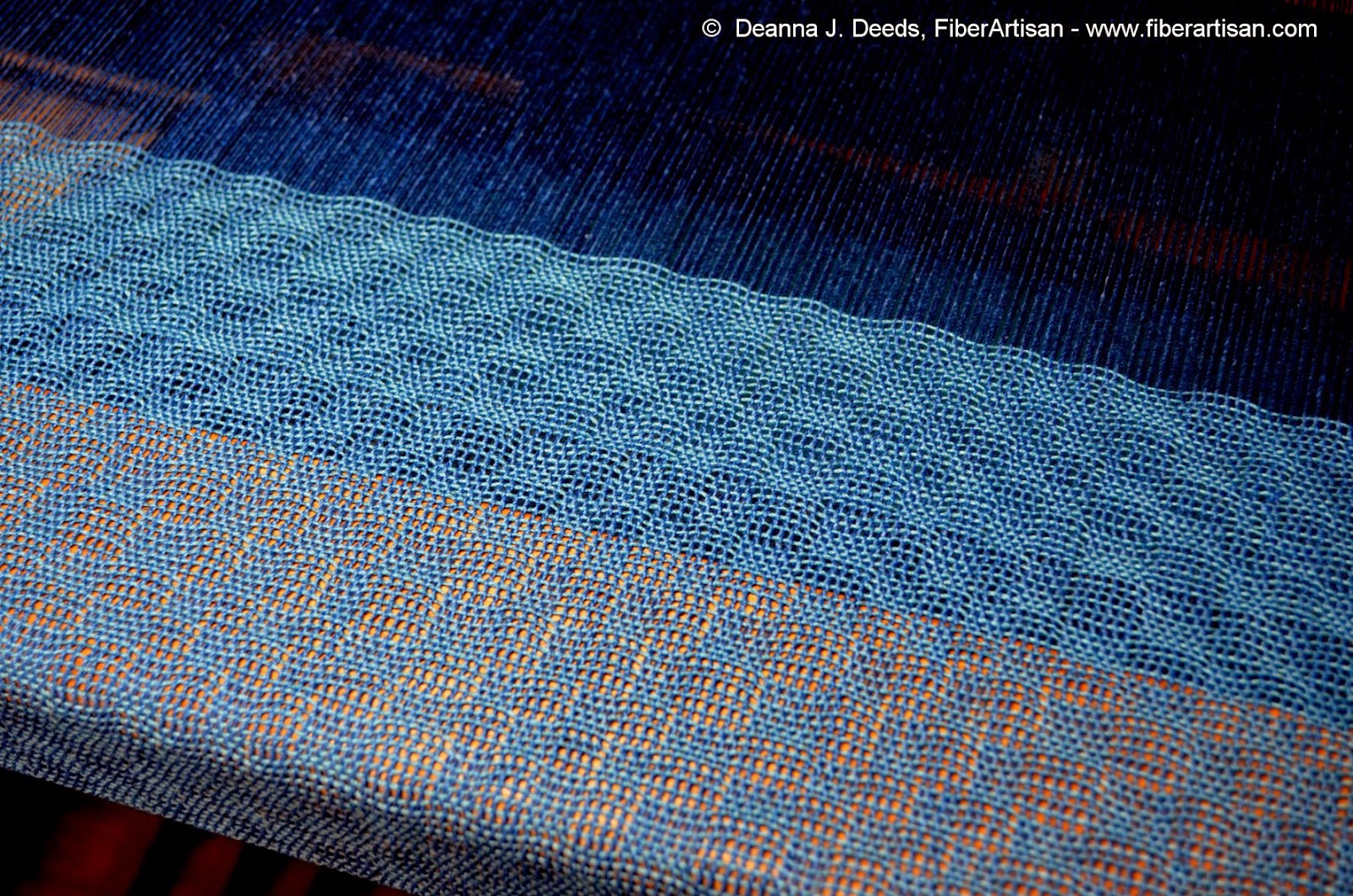 A FiberArtisan's Weaving Path More gauze weaving