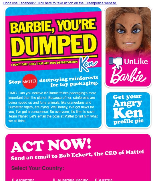 greenpeace barbie