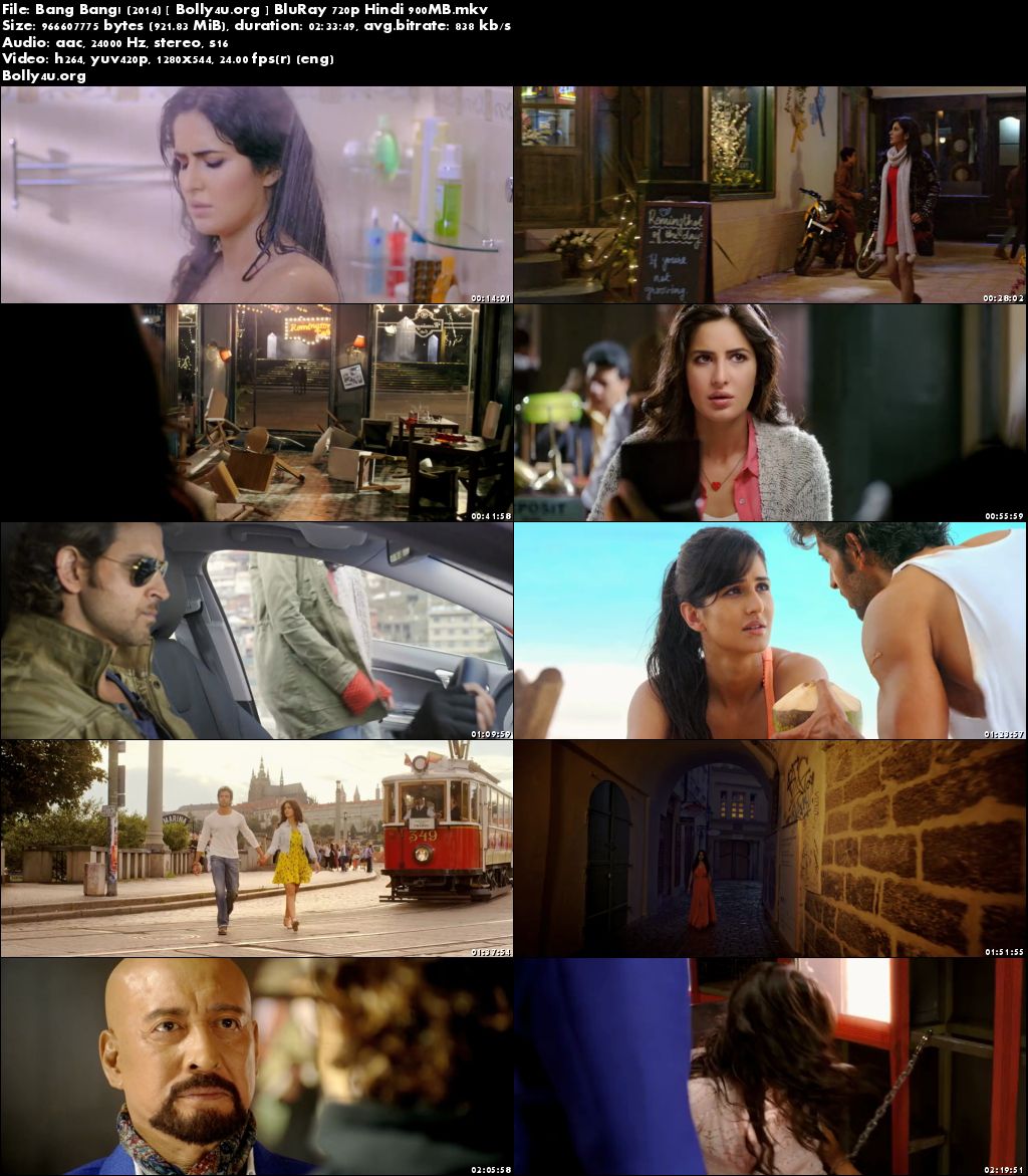 Bang Bang 2014 BluRay 450MB Full Hindi Movie Download 480p