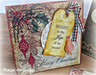 SRM Stickers Blog - Christmas Card by Angelique - #cards #christmas #fancy #stickers