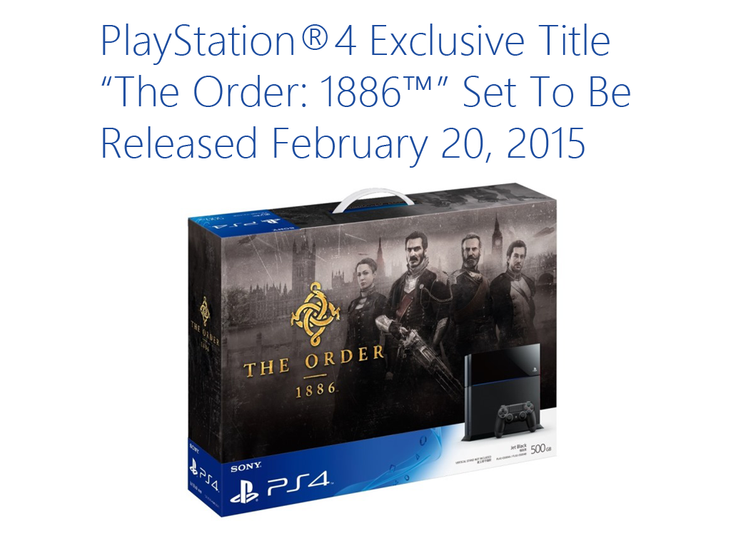 PlayStation®4 Exclusive Title “The Order: 1886™” Set To Be Released in PH on February 20, 2015