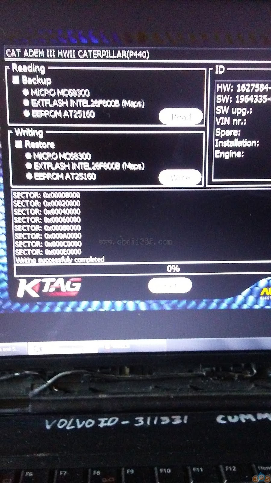 Ktag 7.020 read and write CAT ADEM III ｜ Car Diagnosis
