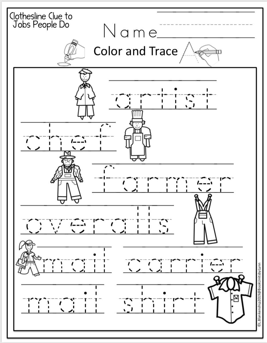 CLOTHESLINE CLUES TO THE JOBS PEOPLE DO Book Units by Lynn