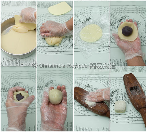 Purple Sweet Potato Snowskin Mooncakes Procedures