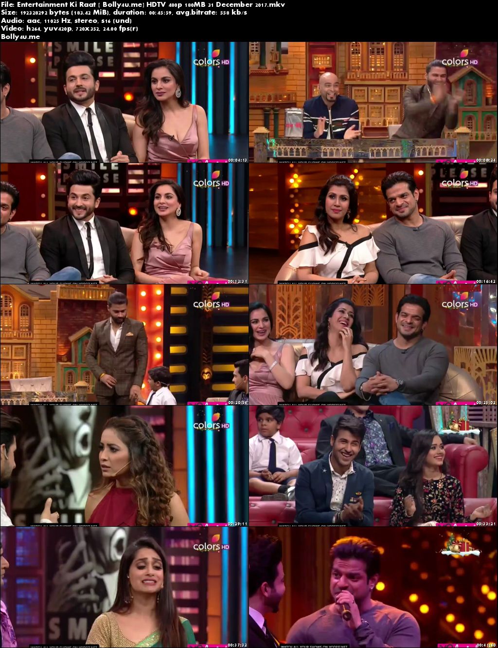 Entertainment Ki Raat HDTV 480p 180MB 31 December 2017 Download