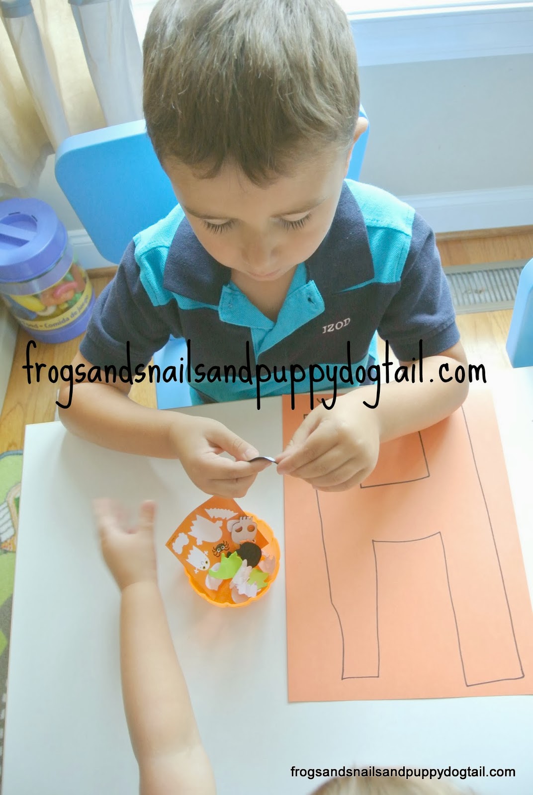 halloween sensory bin and learning letter H - teach mama