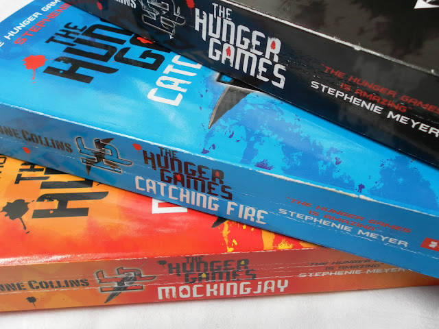 A picture of The Hunger Games book trilogy